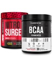 Jacked Factory Nitrofresh Shred Thermogenic Pre- cvičení v Blueberry Lemonade & BCAA ve ovocném punči pro tělesné doporučení, budování svalů a zotavení