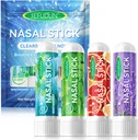 4PCS Nasal Stick, Nasal Inhaler Stick, Inhaler Nasal Stick pro Sinus Relief & Vertigo Relief, Aromatherapy Inhaler Made with Essential Oils + Menthol (Mint, Wintermint, Tropical, Lavender)