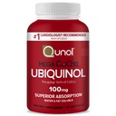 Qunol Ubiquinol CoQ10 100mg Softgels, Mega Ubiquinol 100mg - Superior Absorpce - Aktivní forma koenzymu Q10 pro srdeční zdraví a zdravou hladinu krevního tlaku - 2 měsíce Dodávka - 60 Počet