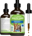 Zdravé žvýkačky pro psy - Gums & Zubní zdraví, Orální péče, Zdravý dech, Koenzym Q10, oxid zinečnatý, Calendula, Marshmallow Root - Veterinarian- aplikované holistické 4 oz (118 ml)