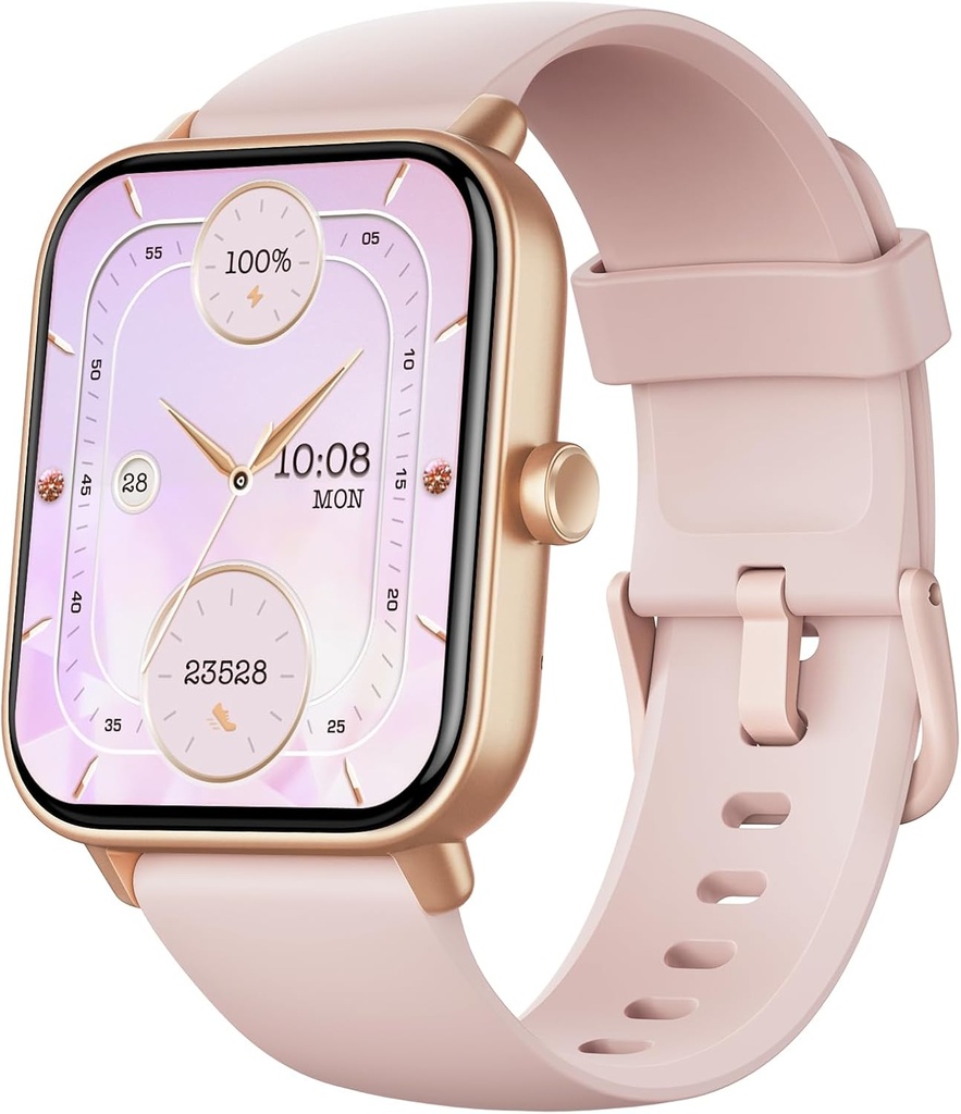 Fitpolo Smart Watch pro ženy, 1.8 "Touchscreen Fitness Tracker Bluetooth Call Alexa SPO2 Heart Rate Monitor Sleep Calorie Step Counter Waterproof Activity Tracker a Smartwatch pro Android iPhone