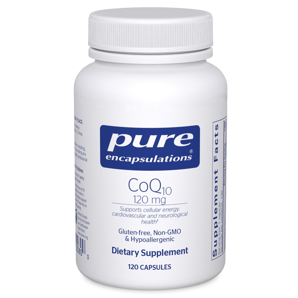Čisté enkapsulations CoQ10 120 mg - Coenzym Q10 Supplementary for Heart Health, Energy, Antioxidants, Brain & Memory Health - Cellular Health, Cognition & Cardicular Support * - 120 Kapsle