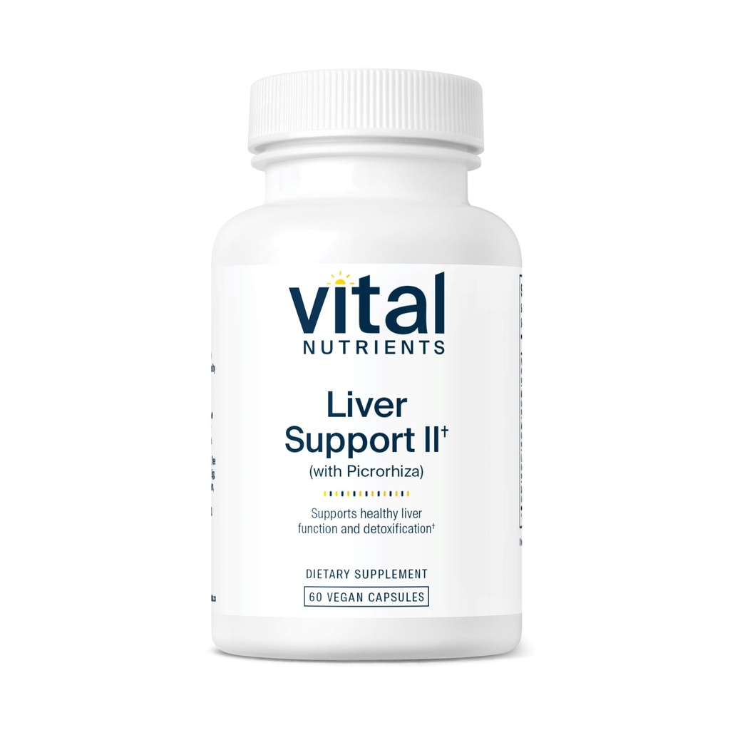 Vital Nutrients Játra Support II s Picrorhiza, Mléčné thistle a Curcumin curcumin 124; Vegan dodatek 124; Bylinná kombinace na podporu zdravé funkce jater * Cr124; Gluten, mléčná a sójová zdarma 124; 60 Kapsle