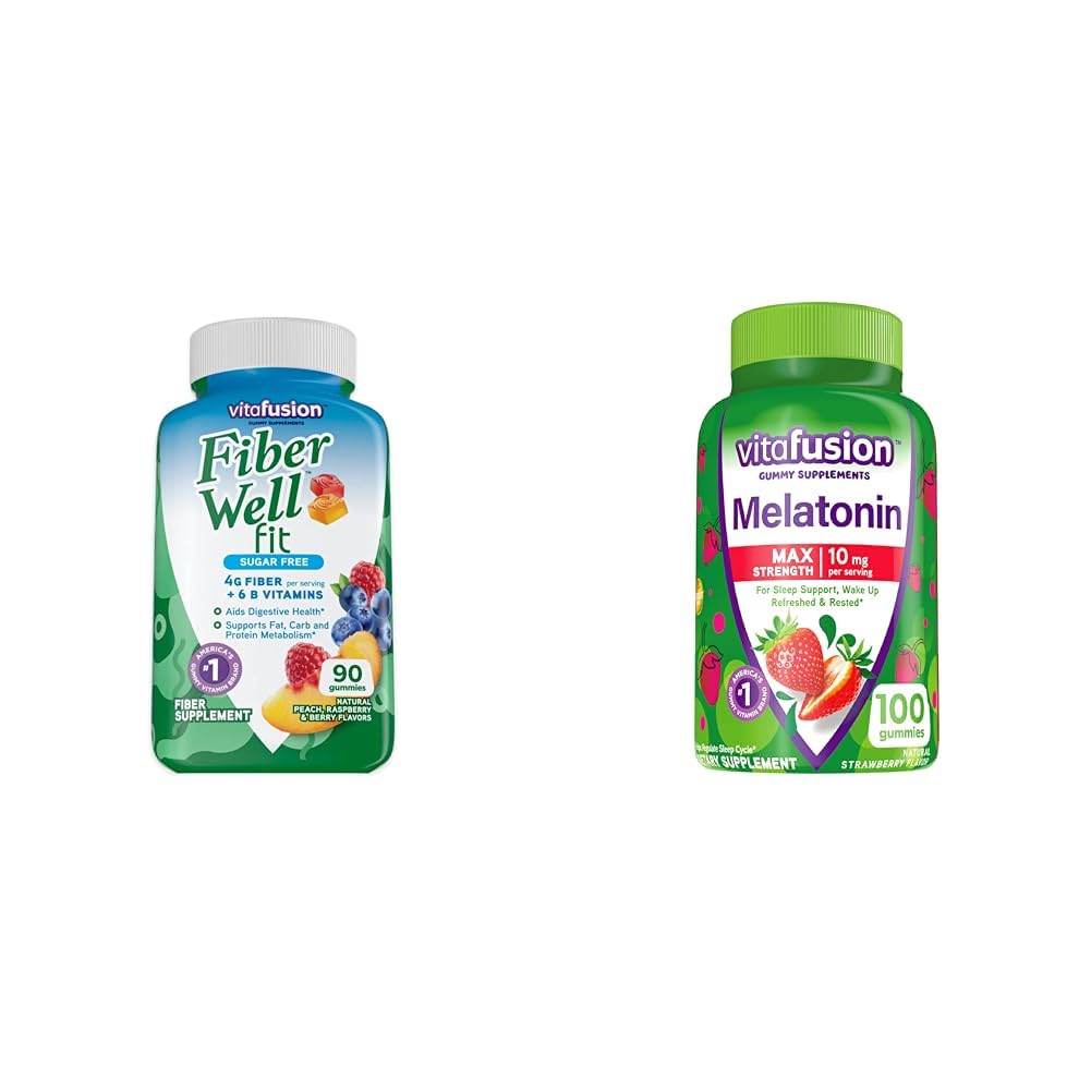 Vitafuze Fiber Well Fit Gummies 90 Počet a Max Síla Melatonin Gummies 100 Počet