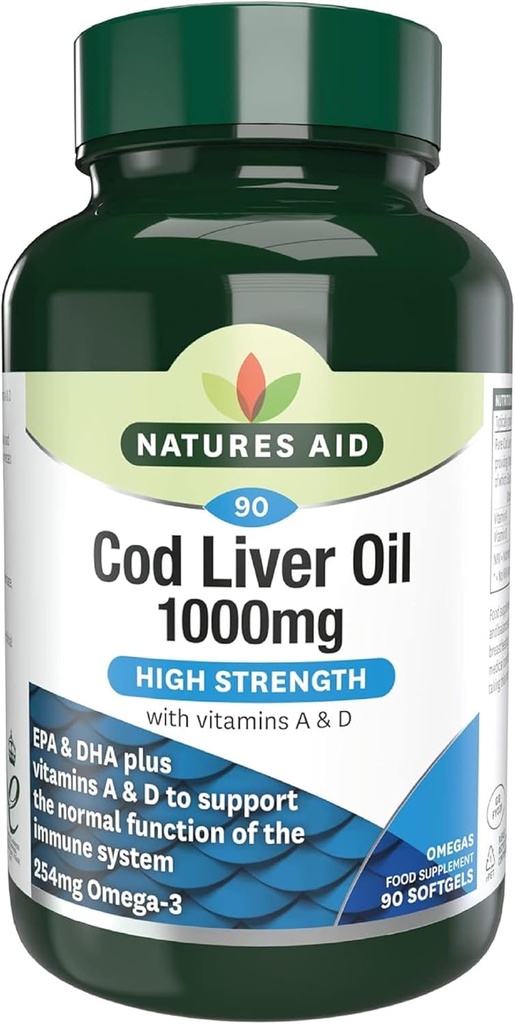 Cod Jaterní olej (vysoká síla) 1000mg 90 Softgels