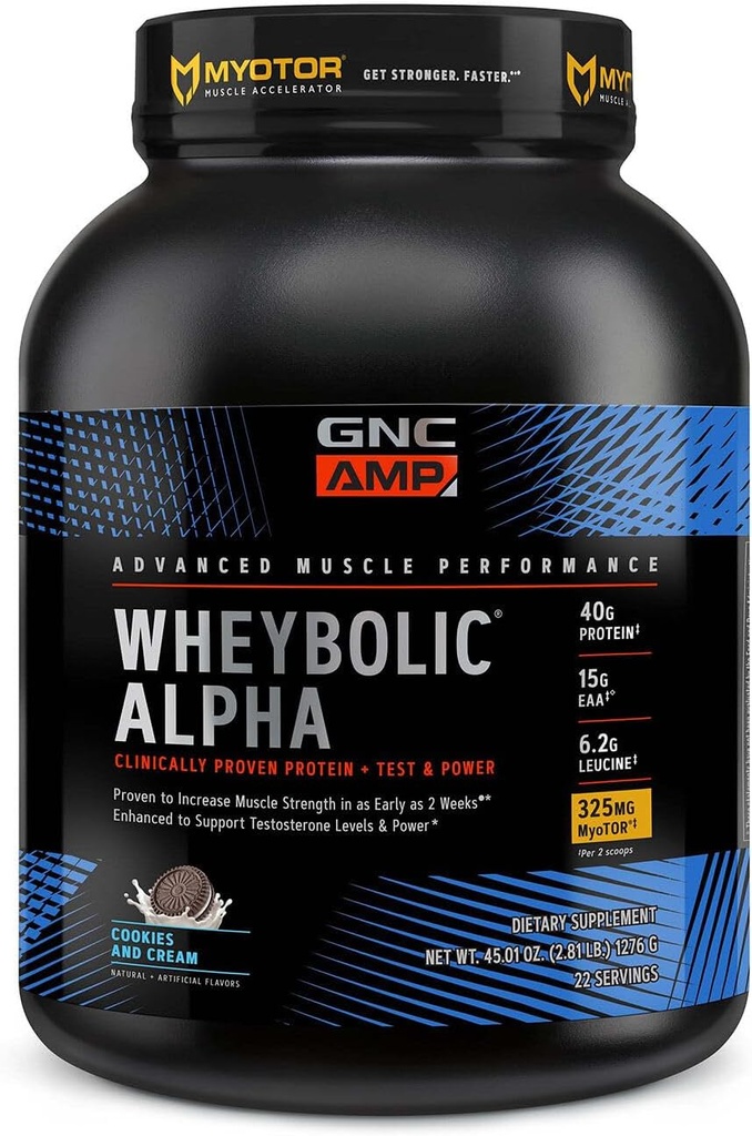 GNC AMP Wheybolic Alpha s MyoTOR - cookies a krém (22 Služeb)