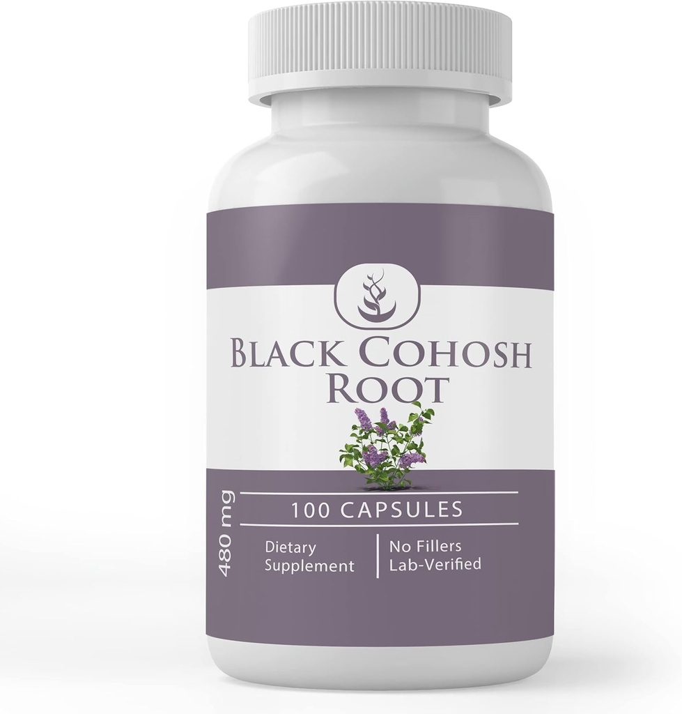 Čisté původní ingredience Black Cohosh Root, (100 Kapsle) Vždy čisté, Žádné přísady nebo Fillers, Laboratoř ověřen