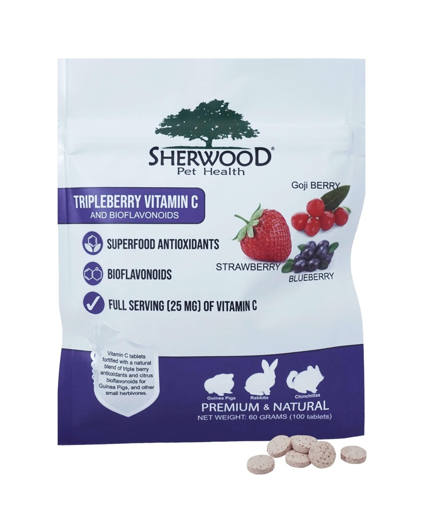 Tripleberry Vitamin C a Bioflavonoidy od Sherwood Pet Health (100 tablet - 60 gramů)