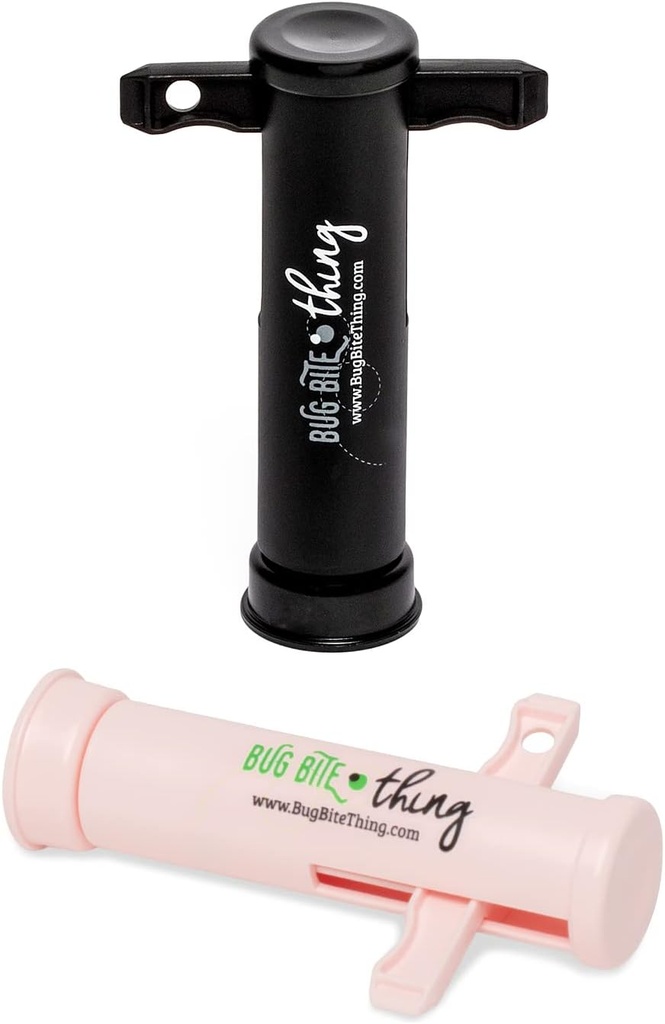 Bug Bite věc sací nástroj - Bug Bites a Bee / Wasp bodnutí, Natural Insect Bite Relief, 2-Pack, 1 Black / 1 Pink