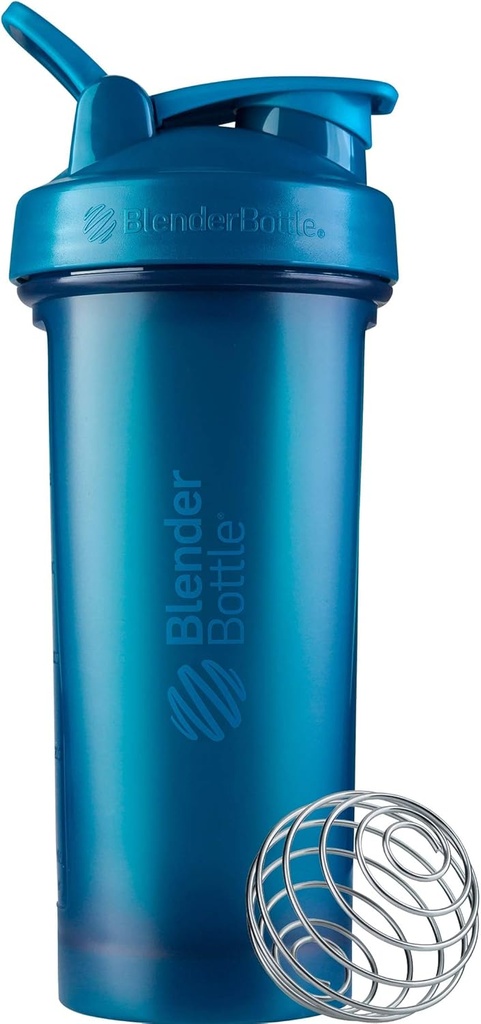 BlenderBottle Classic V2 Shaker Bottle Perfect for Protein Shakes and Pre Workout, 28- Ounce, Ocean Blue