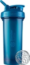 BlenderBottle Classic V2 Shaker Bottle Perfect for Protein Shakes and Pre Workout, 28- Ounce, Ocean Blue