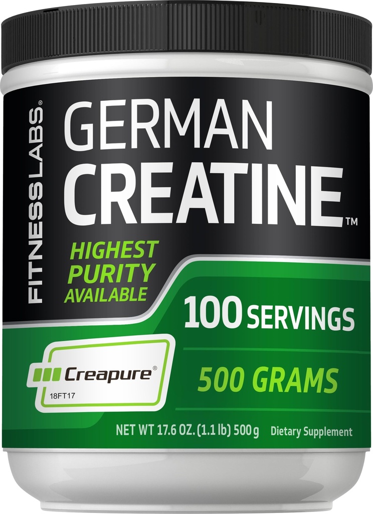 Fitness Labs German Creatine Monohydrát Prášek 124; 500 Grams Supplex 124; Creapure Fitness Dodatek 124; pro muže a ženy 124; Neochucený Supple124; 100 Služeb