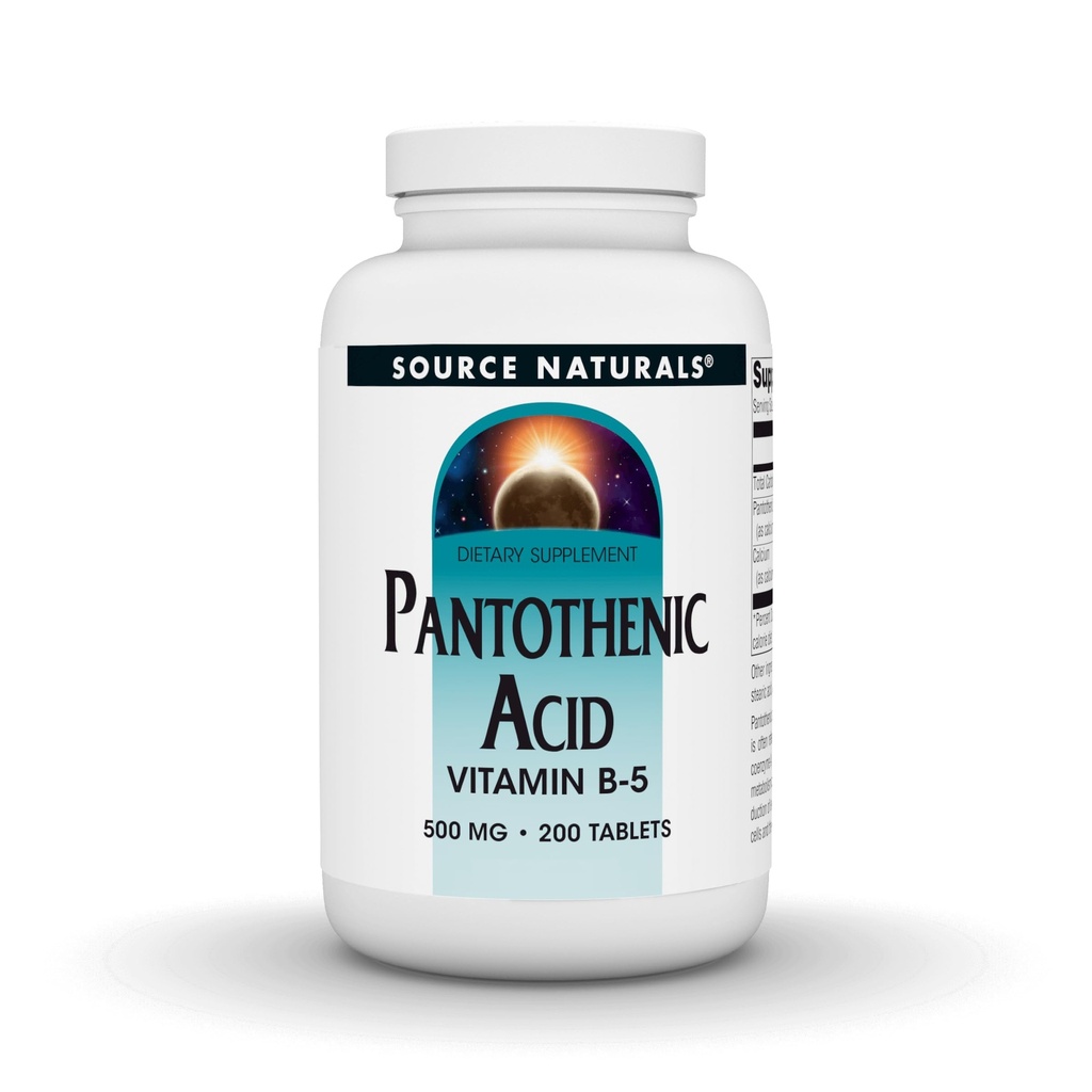 Zdroj Naturals Pantotenová kyselina 500 mg vitamin B-5 dodatek stravy - 200 tablet