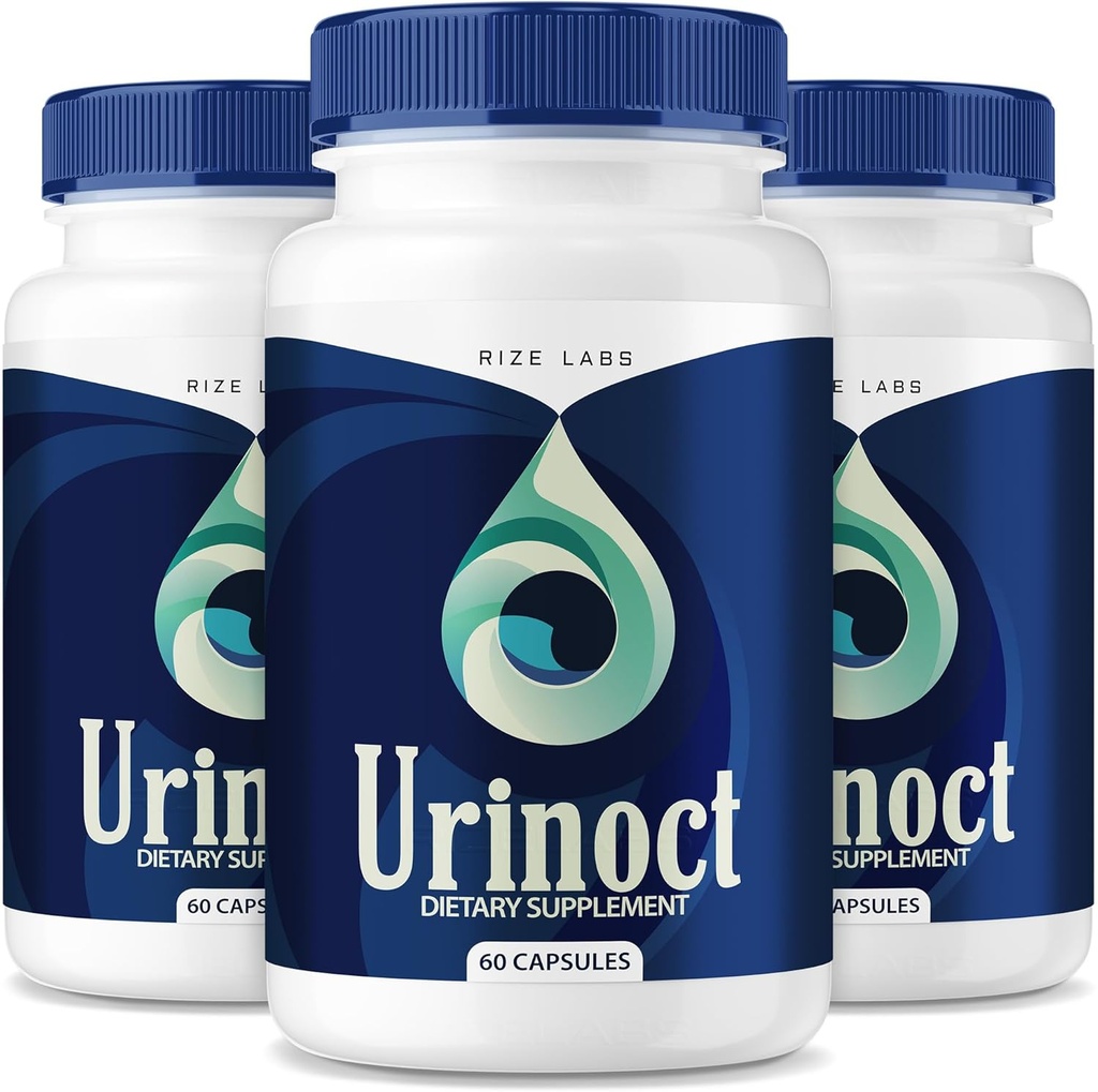 rize laboratoře (3 Pack) Urinoct Prostate Dodatek, Urinoct močový měchýř zdraví, Advanced Urinoct Prostate Function Formule, Urinoc Organic Herbal Blend Recenze, Urinoct Prostate Flush for Flow (180 Kapsle)