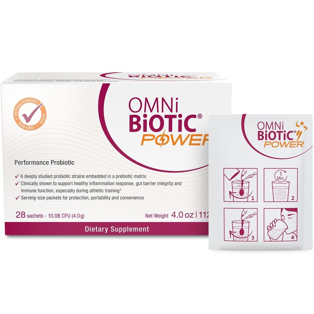 Power High Performance Denní Probiotický dodatek - Probiotický prášek s magnesium- Citrát pro aktivní životní styl - Podporuje Gut zdraví, Muscle Recovery, a energie - Vegan, Non- GMO (30 Služeb)