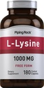 Piping Rock L- Lysin 1000mg PHARMAN124; 180 Caplet PHARMAN124; Free Form PHARMAN124; Vegetarian, Non- GMO, gluten Free