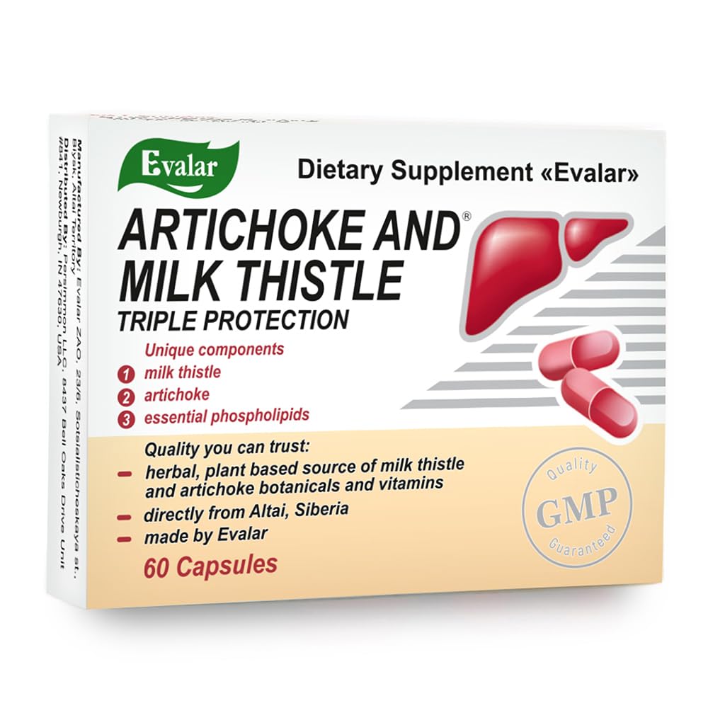 Evalar Milk Thistle Artichice Byliny Sibiřský 60 Tabs