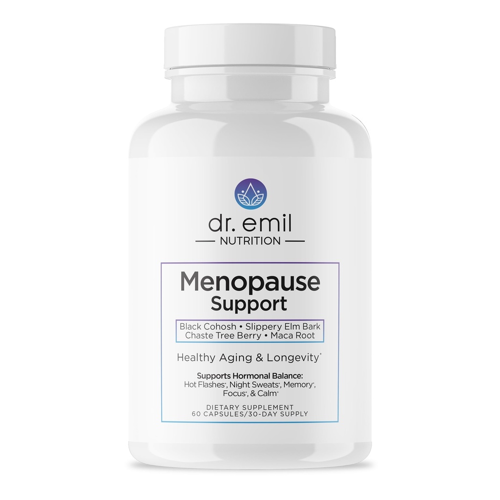 DR. EMIL NUTRION Menopauza Doplňky pro ženy - Multi- Příznaky Menopauza Relief pro návaly horka, noční poty a moodů - Menopauza Support pilulky s Black Cohosh - 30 denní zásobování