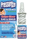 Pressureze Nasal Spray - Všechny přírodní Preservative- Free Sterile - Fast Relief Nasal Spray - pro Sinus Alergies Congestion Blocked Uší Loud Snoring Spray 124; 130 Sprays, 18 ml