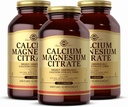 Solgar vápník Magnesium Citrát, 250 Tablety (Balení po 3) - Podporuje zdravé kosti a zuby - Muskuloskeletální a nervová podpora systému - Vysoce absorbovatelné - Non- GMO a Vegan - 150 Celkem