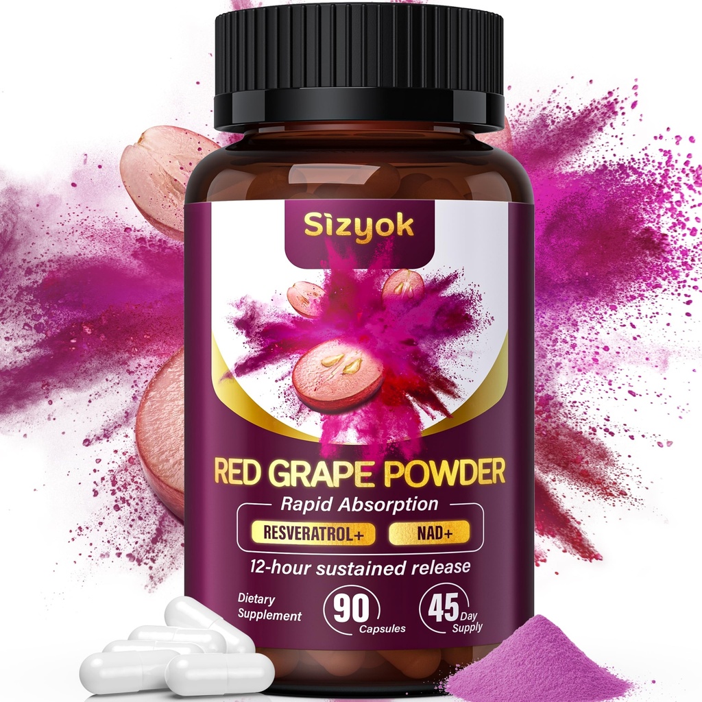 Piceid Resveratrol dodatek a NAD + buněčný regenerátor, oxidy dusíku dodatek, podpora srdce zdraví, krevní tok, celulární energie výroba a metabolismus, červený grape prášek, 45 denní dodávka