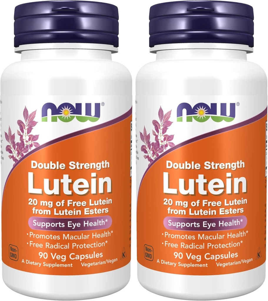 Nyní doplňky, Lutein 20 mg s 20 mg volného luteinu z Lutein Esters, 90 Veg Kapsle (Balení po 2)