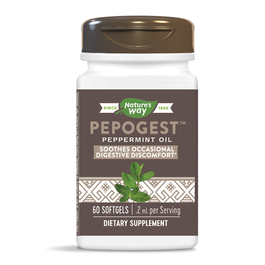 Cesta přírody Pepogest Enteric- Coated Peppermint Oil, Gastrointestinální komfort, 60 Počet (balení po 2)