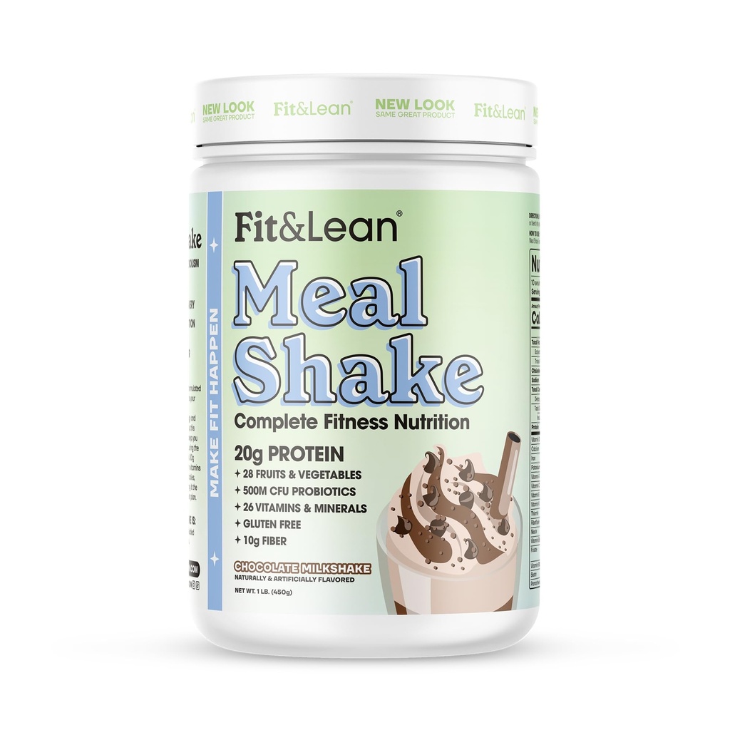 Fit & Lean Meal Shake, Tuk Hořící Strava Náhrada, Protein, Vláknina, Probiotika, Čokoláda, 1LB, 10 Servings per Container