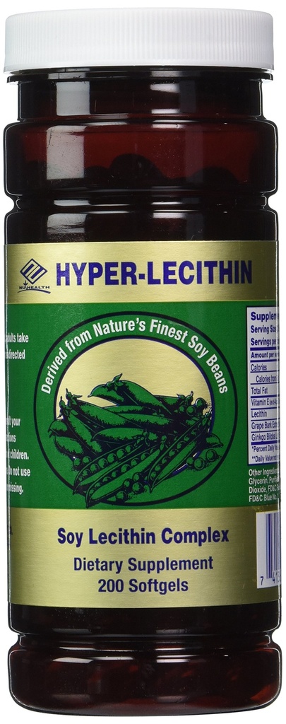 Nu Health Hyper- lecithin (200 Softgels) Soy Lecithin Complex