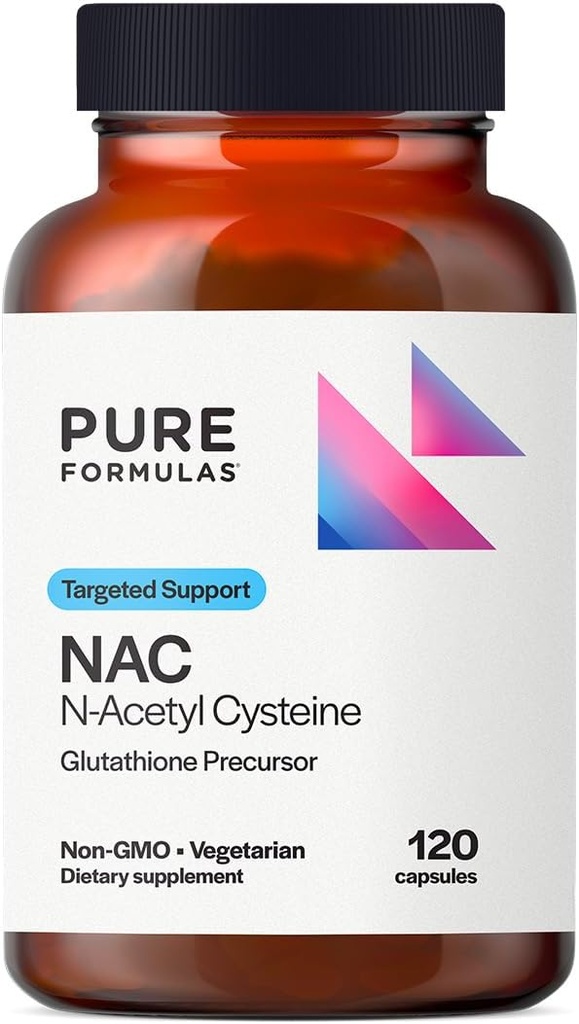 Pureficas N- acetyl- L- cystein - NAC doplněk Kapsle 900mg NAC, Antioxidant Glutathione Prekurzor - Detox + cvičení zotavení, a imunitní podpora - Non- GMO + vegetariánský dodatek -120 Kapsle