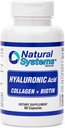 Hyaluronic Acid Plus Collagen a Biotin 60 Kapsle by Natural Systems - Acido Hialuronico Kapsle pro vylepšení absorpce - Hydraulic Hyaluronic Acid Supplement for Skin - Silná kůže, vlasy, nehty