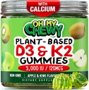 Center- plněný vitamin D3 K2 Gumies - Děti, dospívající a dospělí - dodatek pro zdravé zuby, kosti, energii a imunitu - 5000 IU D3, 120 mcg K2 (MK-7), 120 mg vápníku - Vegan & Non- GMO - 60 Počet