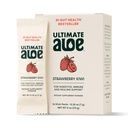 Ultimate Aloe Powder - Strawberry Kiwi Flavor, podporuje trávicí zdraví, imunitní systém a normální léčení, Aloe v Pohodlné Powder Packets, 16 Packets, gluten- Free, Vegan, Non- GMO
