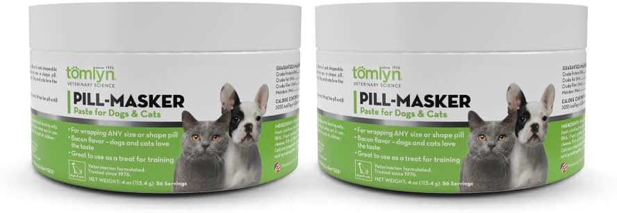TOMLYN Pill- Masker Original Bacon- Ochucené pasta pro psy a kočky, 4oz, balení po 2