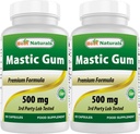 Nejlepší Naturals 2 Pack Mastic Gum Kapsle 500 mg - 60 Počet - (Non- GMO) (Gluten zdarma) - Promotes Zdravý žaludek & Duodenal Zdraví - (Celkem 120 Kapsle)