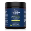 Zdravotní logika Colostrum Chews- Colostrum dodatek 25% IgG pro Gut zdraví, imunitní podpora, růst vlasů, Vanilla Flavor, 90 Služení, Celý skot Colostrum Superfood