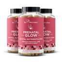 Glow Prenatal Vitamíny pro ženy 3- balení Bundle - 20- in-1 Vitální živiny pro zdravé těhotenství a vývoj plodu - kyselina listová & Vegan DHA pro růst dítěte & Pohodlné těhotenství - 180 Kapsle