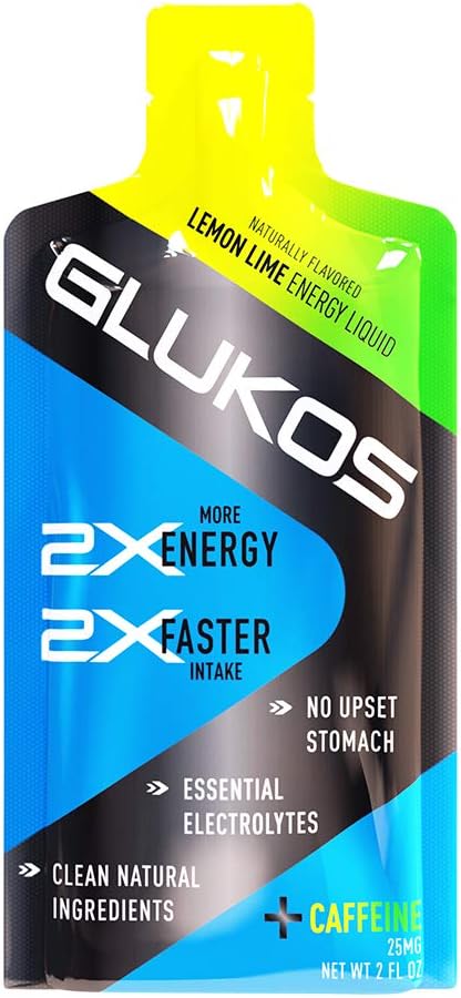 Glukos Energetické gely pro běžce 2oz Packets, Běžící gely s elektrolyty, Tray 12 Počet