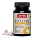 Jarrow Compatias Methyl B- 12 1000 MCG a methyl folát 400 MCG, Extra síla, metabolismus buněčné energie a kardiovaskulární zdravotní vzorec (1) S P- 5- P, 100 žvýkací tablety, až 100 denní dodávka