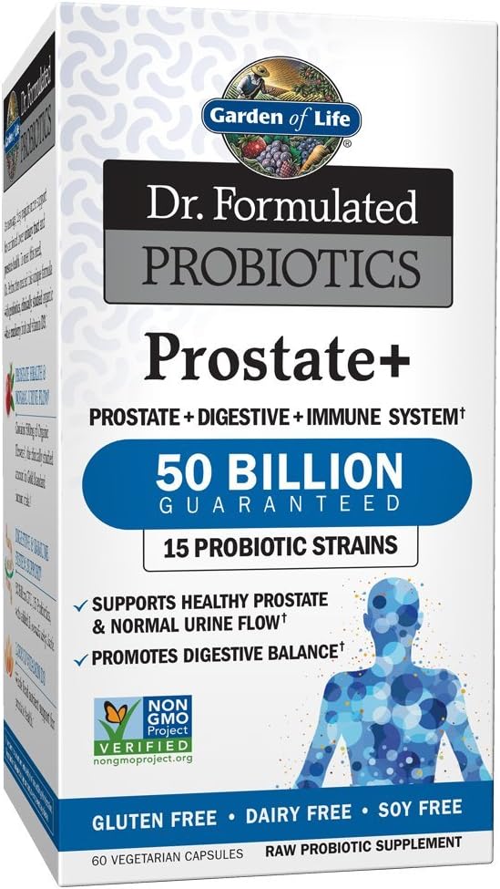 Zahrada života Dr. Probiotika Prostata + - Acidophilus a Probiotický podporuje zdravé prostaty a stravitelné rovnováhy - Gluten, mléčná a sójová zdarma - 60 Vegetariánské kapsle