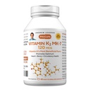 ANDREW LESSMAN Vitamin K2 MK7 120 mcg 60 Softgels - Essential for Health Calcium Utilization, Promotes Optimum skeletal, Heart and Arterial Health. Žádné přísady. Small Snadné polykat ponožky