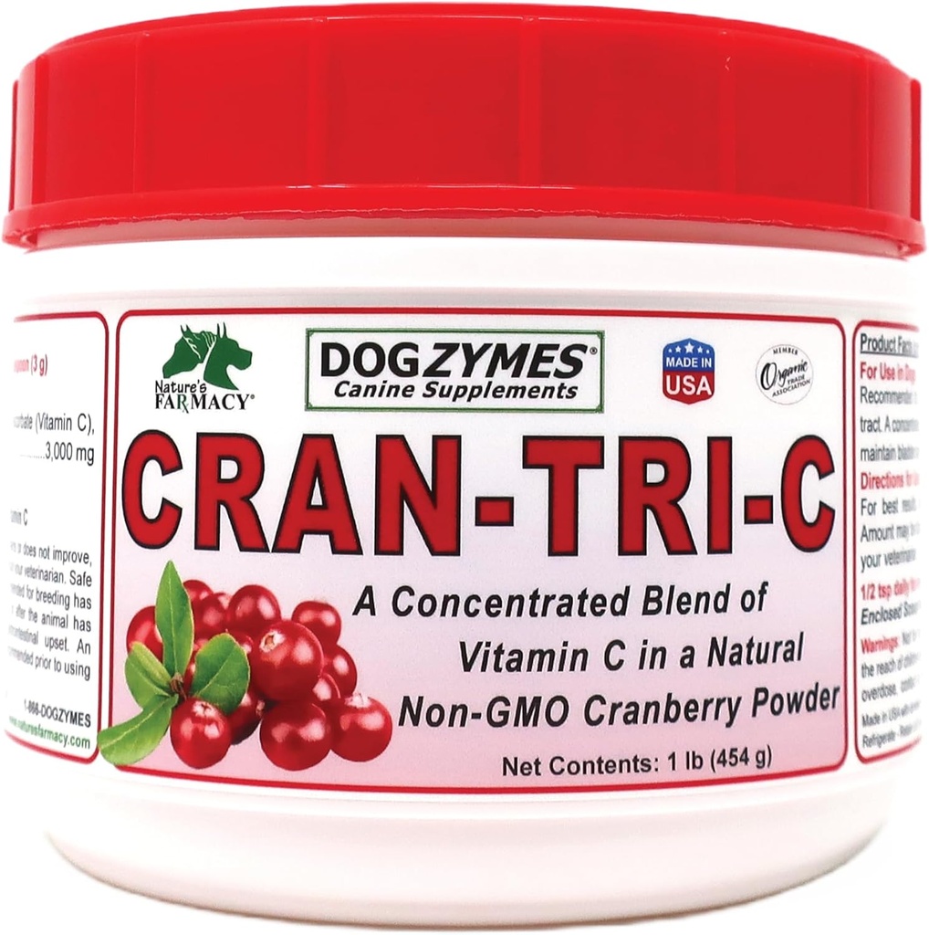 Dogzymes Cran Tri C Podpora močení, Vitamin C Směs, 1418mg na Teaspoon (1 libra)