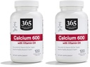 365 podle celého trhu potravin vápník s vitamínem D3 tablety, 120 Počet (balení po 2)