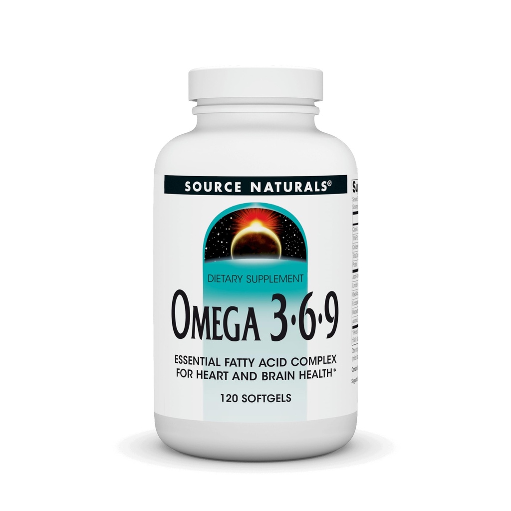 Zdroj Naturals Omega 3-6-9, esenciální komplex mastných kyselin pro zdraví srdce a mozku * - 120 Softgels