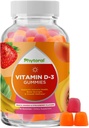 Žvýkací vitamín D Gummie pro dospělé - Delicious Daily Vitamin D3 Gummies s D3 2000IU per Serving - Gluten a želatina zdarma Non- GMO Gummy pro podporu imunity dospělých (1 měsíc)