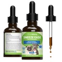 Pet Wellbeing NECEZE Ease for Dogs - Okusné NECEZING, Sezónní alergie, Nos & Eye Discomfort, Eyebright, Nettles - Veterinarian- Appendied Herbal 2 oz (59 ml)