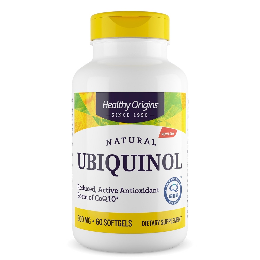Zdravý původ Ubiquinol (aktivní forma CoQ10), 300 mg - Kaneka Ubiquinol Supplements for Heart Health & Antioxidant Support - Gluten- Free & Non- GMO Supplement - 60 Softgels
