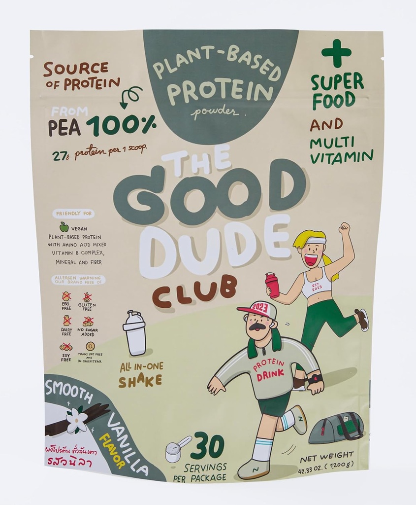 Premium Pea Protein Powder, Plant Based with BCAA, Easy to Digest Found 124; Vitaminy & Minerály Found 124; Gluten & Dairy Free Flander 124; No Sugar Add Flands 124; Vegan Friendly (Vanilla), 1200g