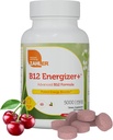 Zahler Energizer + Vitamin B12-5000 mcg Vitamin B12 - Přírodní třešňový flavor Rozpustný Lozenges - Kosher Gluten Free Non- GMO B12 Vitamíny 5000 mcg, Energy Boost, Made in USA (120 Počet)