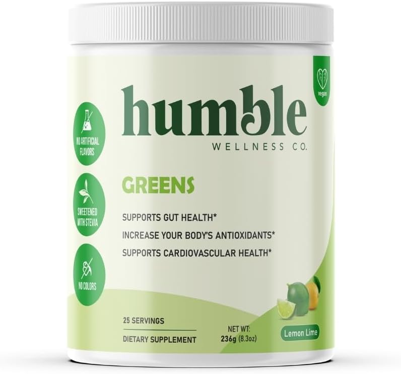 Green Powder: Antioxidant Boost, Kardiovaskulární zdraví, Gut Health, 24 Organic Fruits & Veggies, gluten Free, Vegan, No Sugar Added, Non GMO, Made in The USA, 25 Služeb